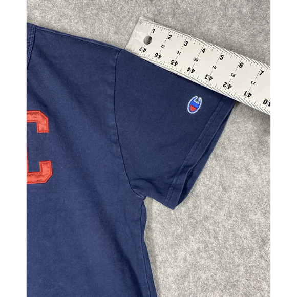 Champion Shirt Womens Medium Navy Red Reverse Weave Short Sleeve - Picture 4 of 9